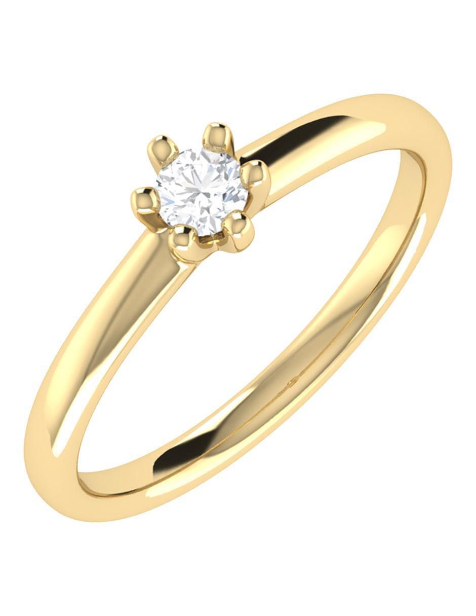 Argolla de oro 14 k diamante 5