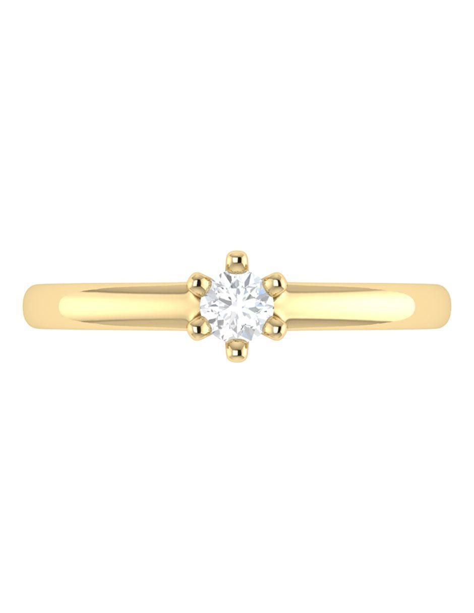 Argolla de oro 14 k diamante 4