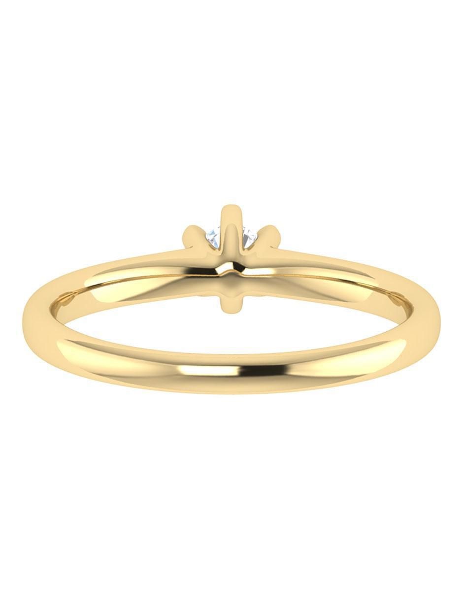 Argolla de oro 14 k diamante 3