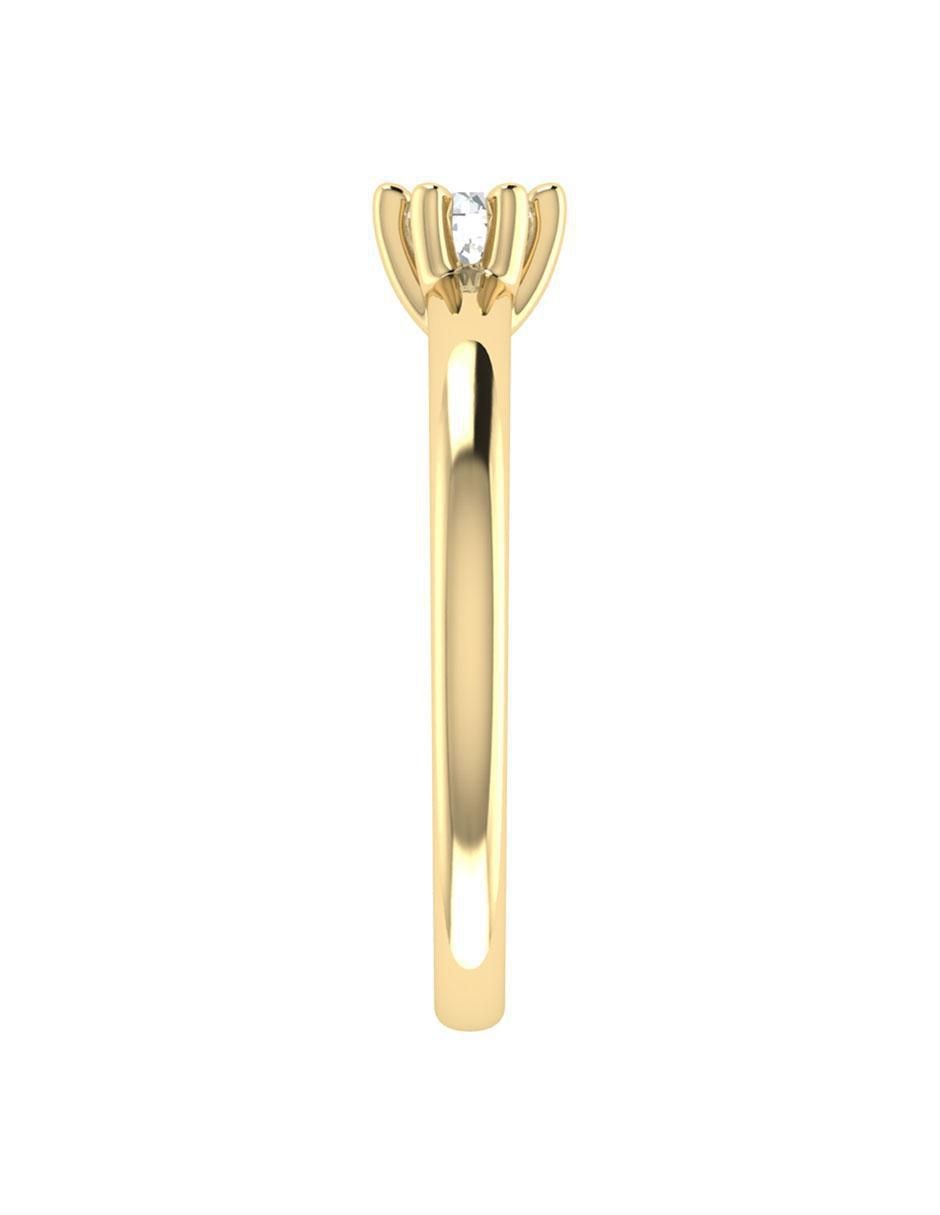 Argolla de oro 14 k diamante 2