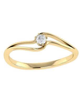 Argolla de oro 14 k diamante