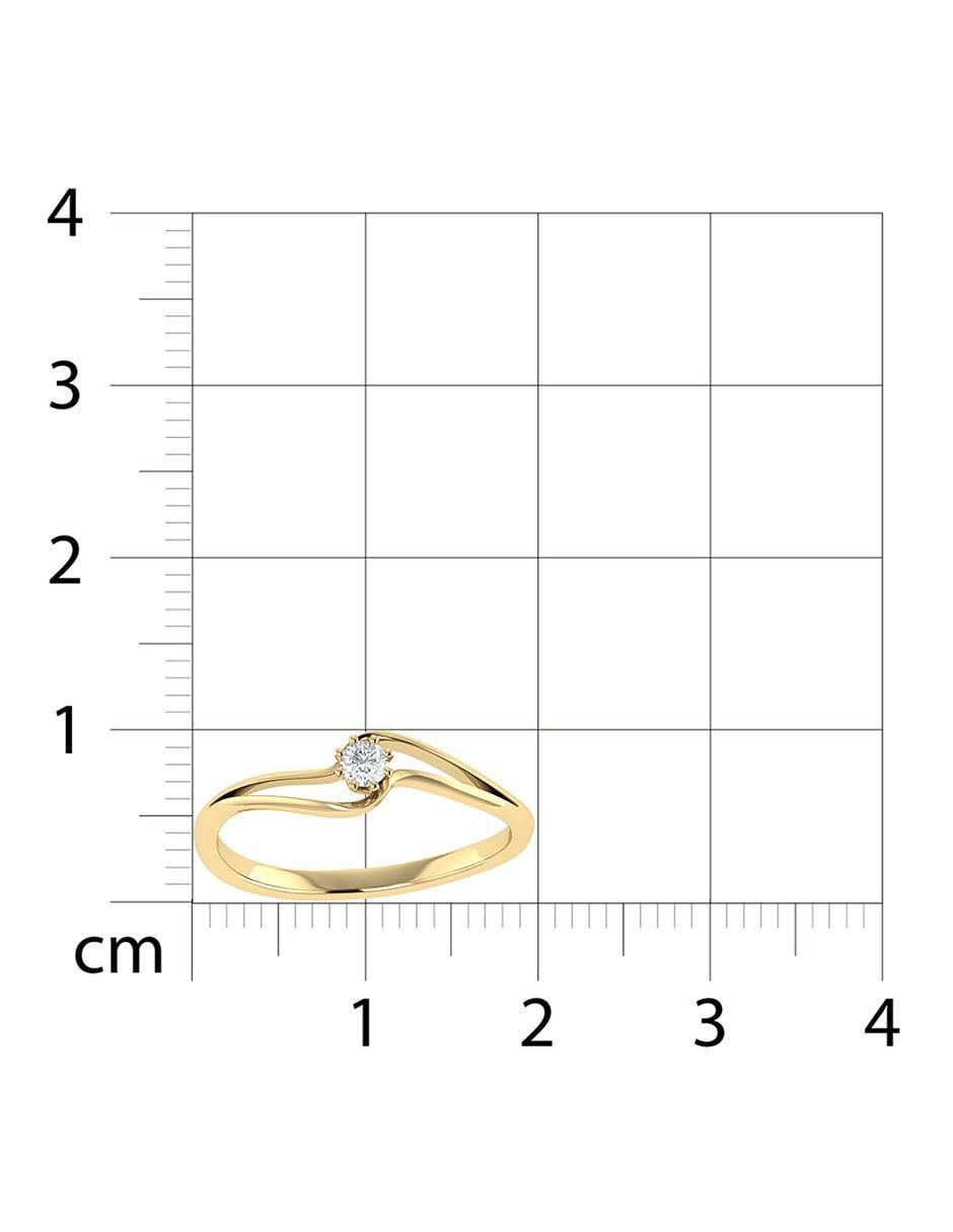 Argolla de oro 14 k diamante 7