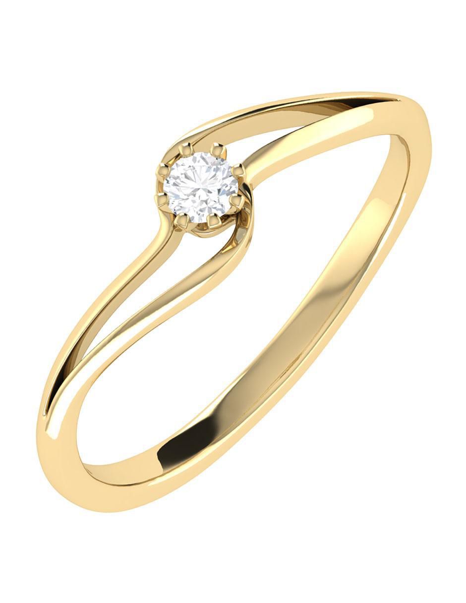 Argolla de oro 14 k diamante 5