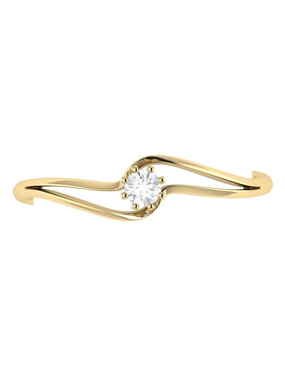 Argolla de oro 14 k diamante