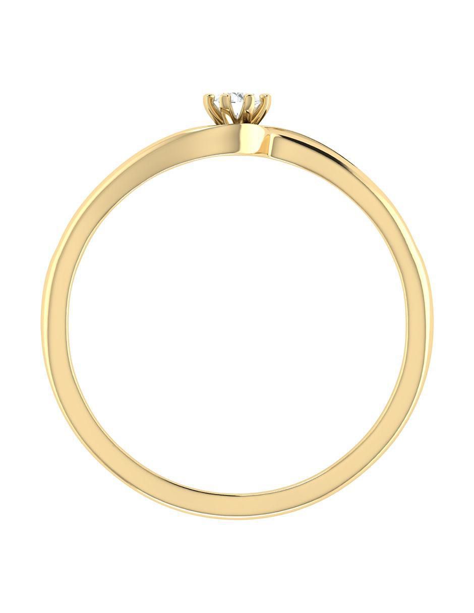 Argolla de oro 14 k diamante