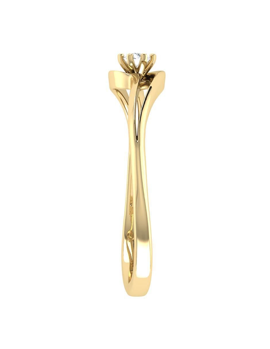 Argolla de oro 14 k diamante 6