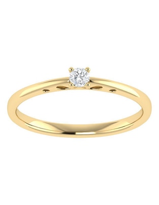 Argolla de oro 14 k diamante
