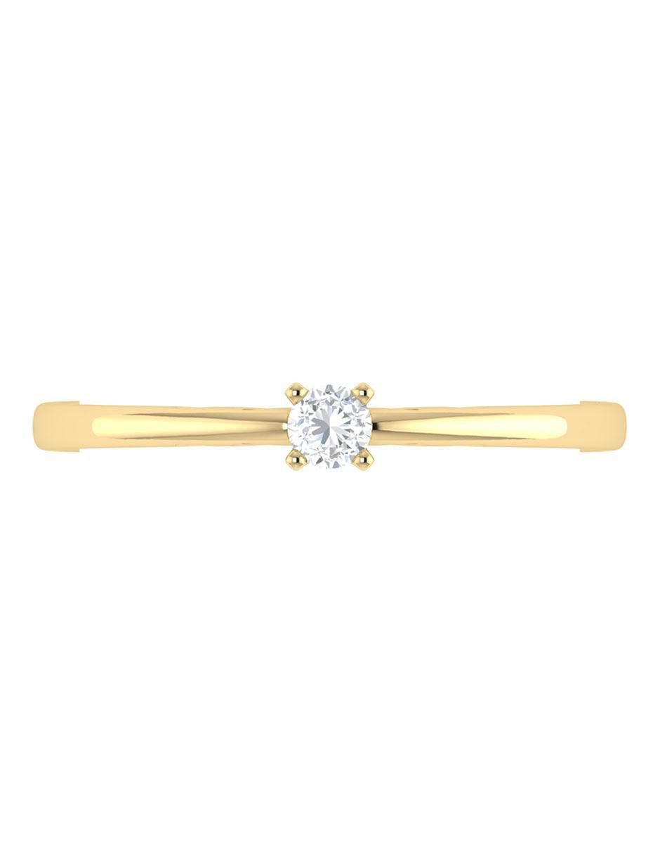 Argolla de oro 14 k diamante 5