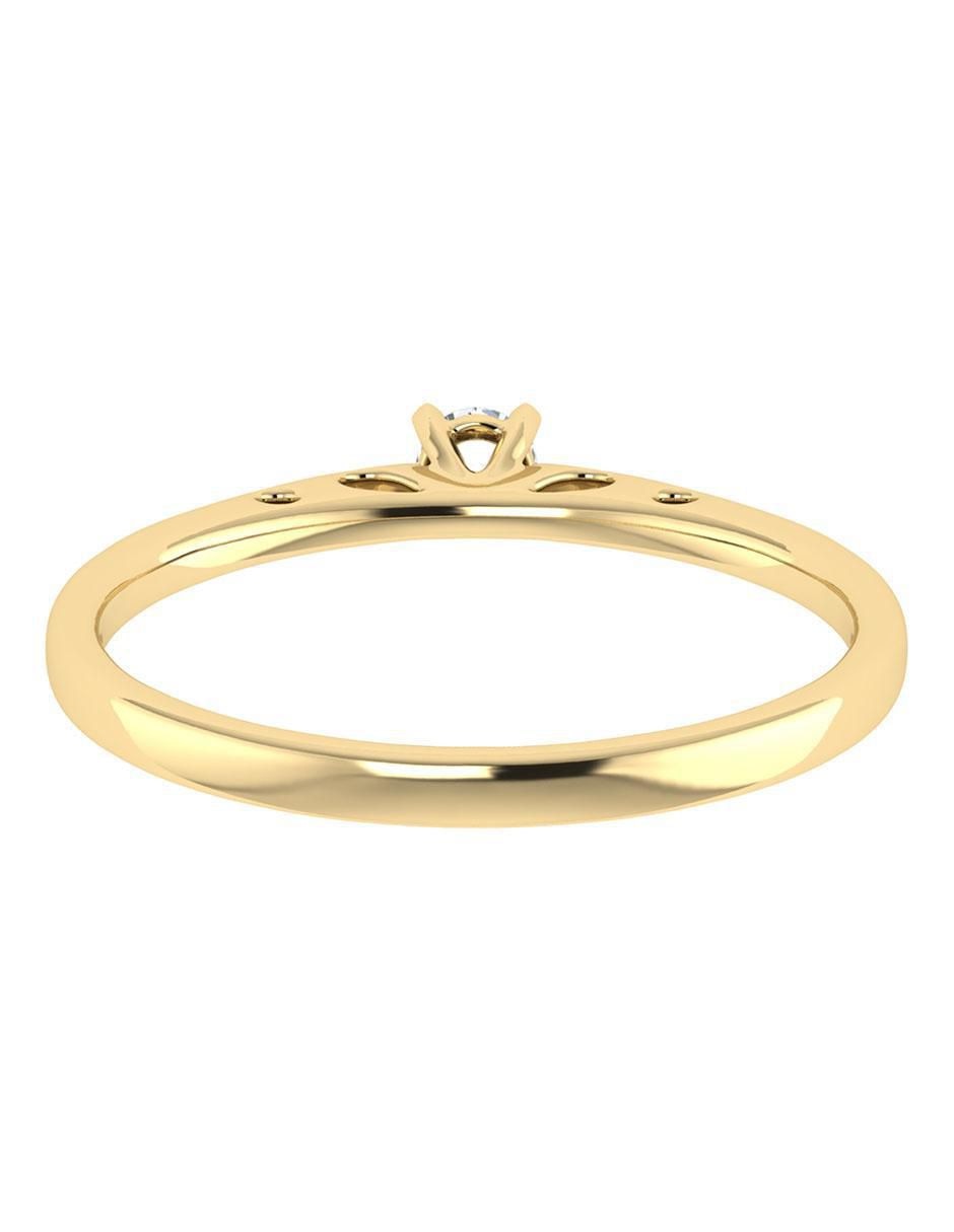 Argolla de oro 14 k diamante