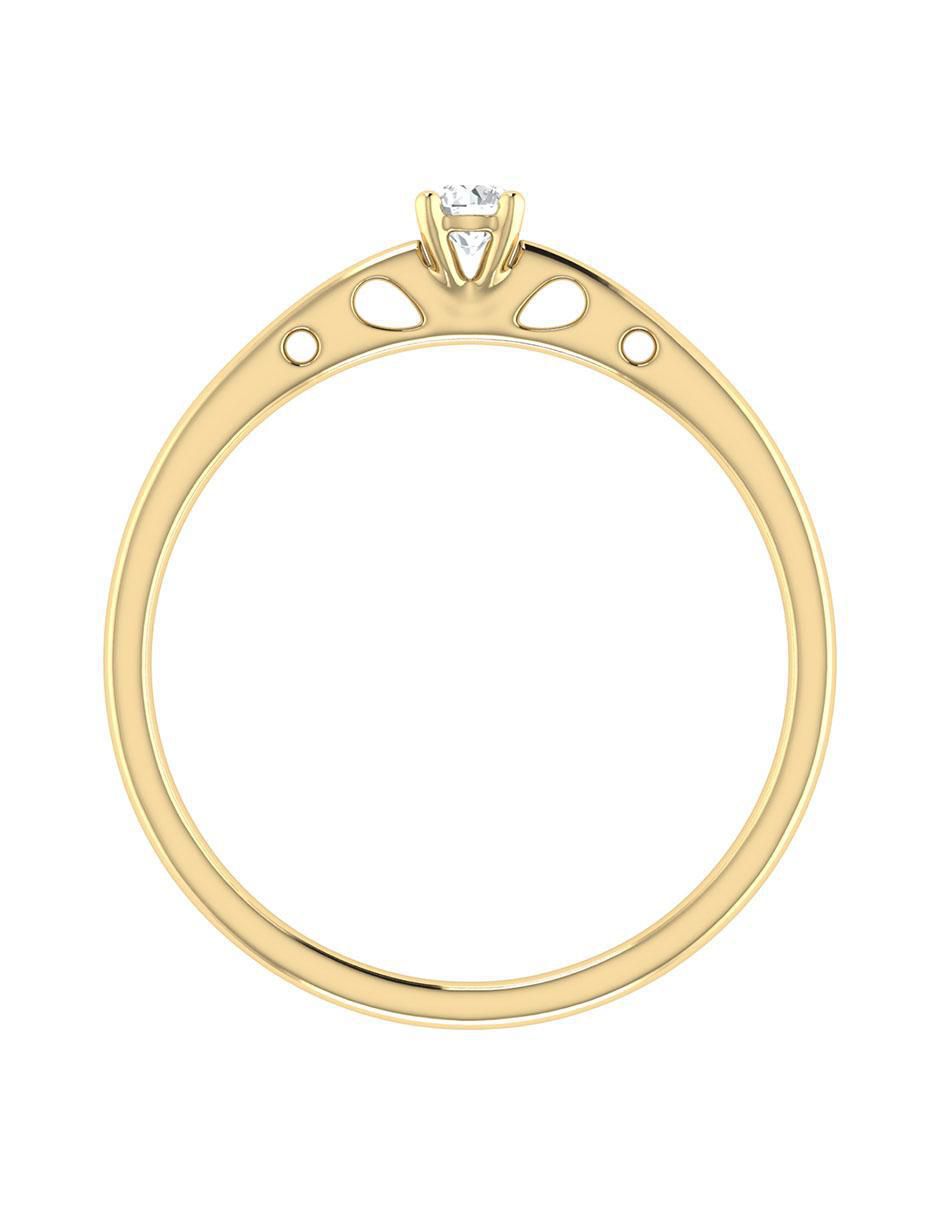 Argolla de oro 14 k diamante