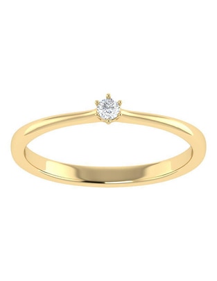 Argolla de oro 14 k Joyerías Bizzarro diamante