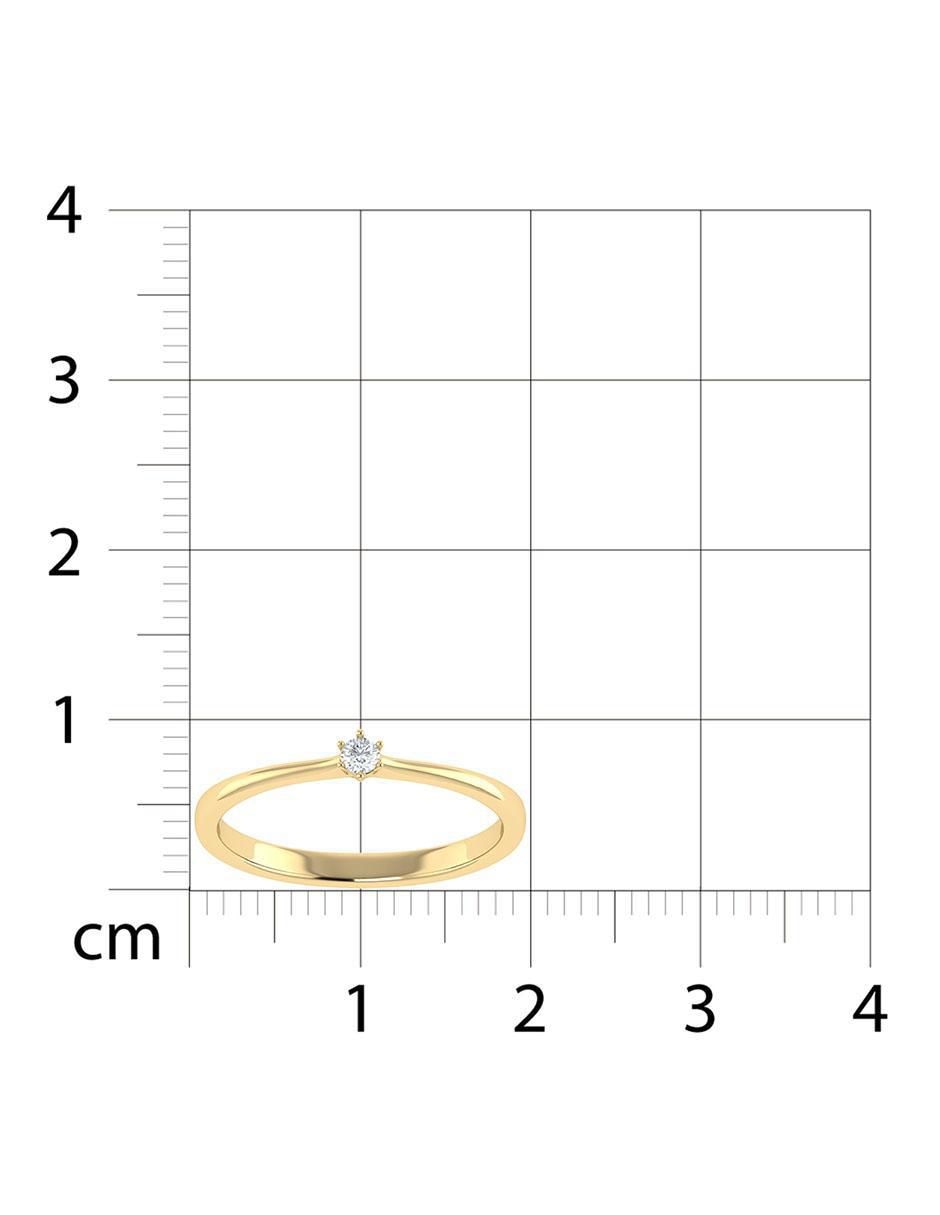 Argolla de oro 14 k Joyerías Bizzarro diamante 6