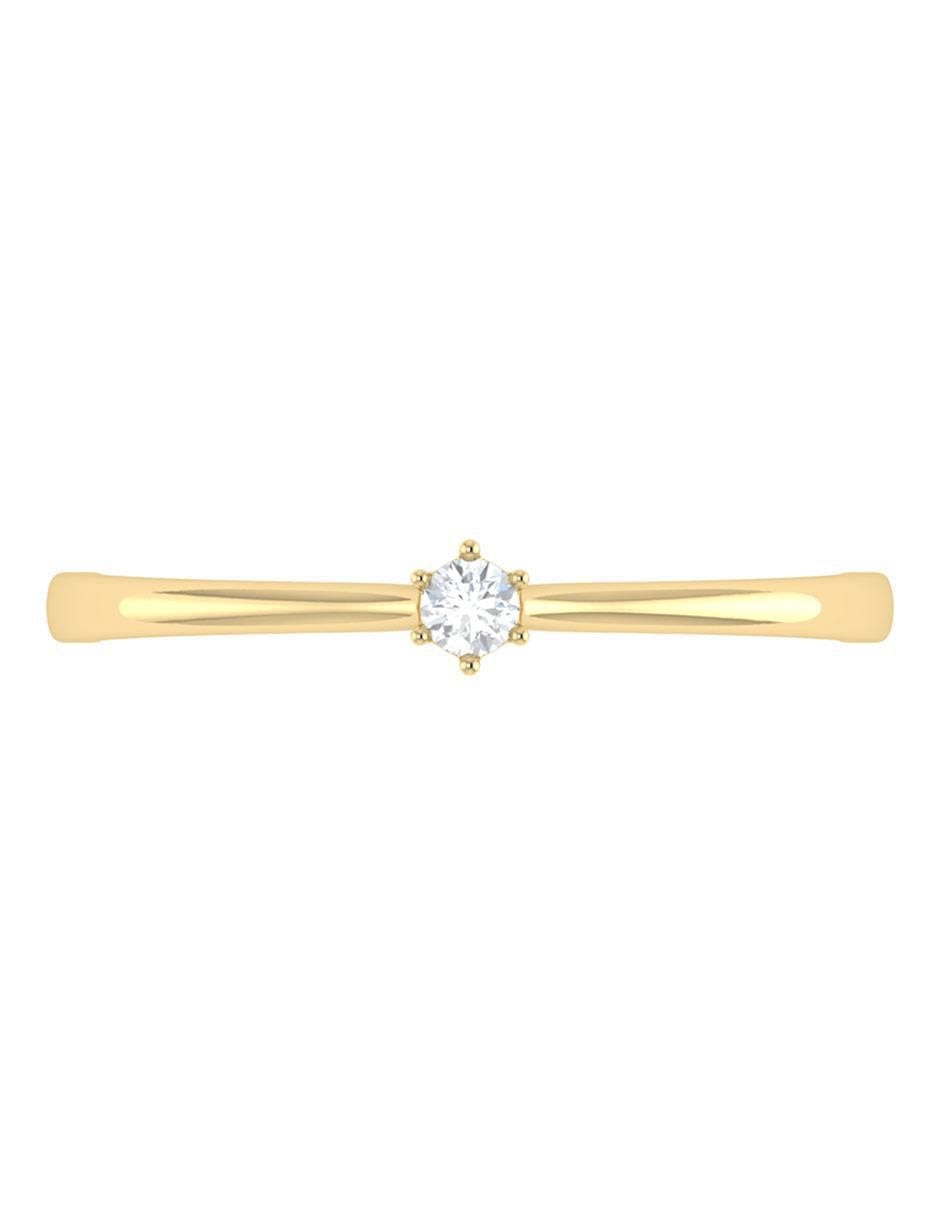 Argolla de oro 14 k Joyerías Bizzarro diamante