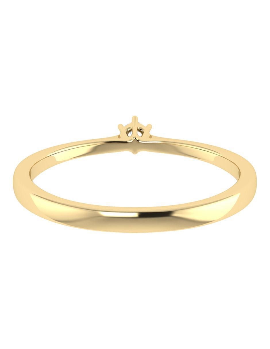 Argolla de oro 14 k Joyerías Bizzarro diamante