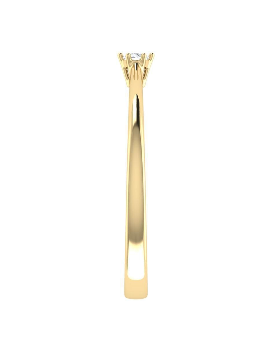 Argolla de oro 14 k Joyerías Bizzarro diamante