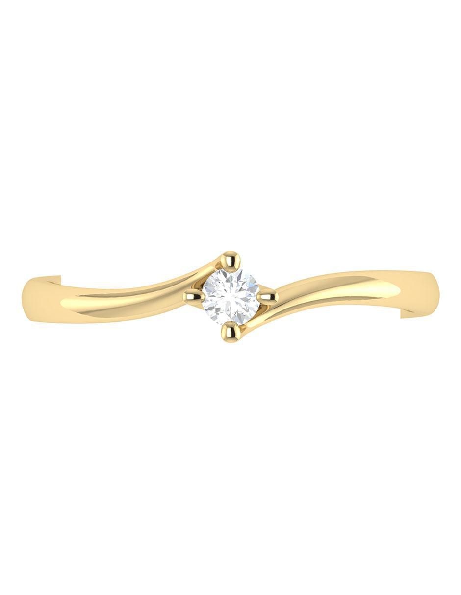 Argolla de oro 14 k diamante 5