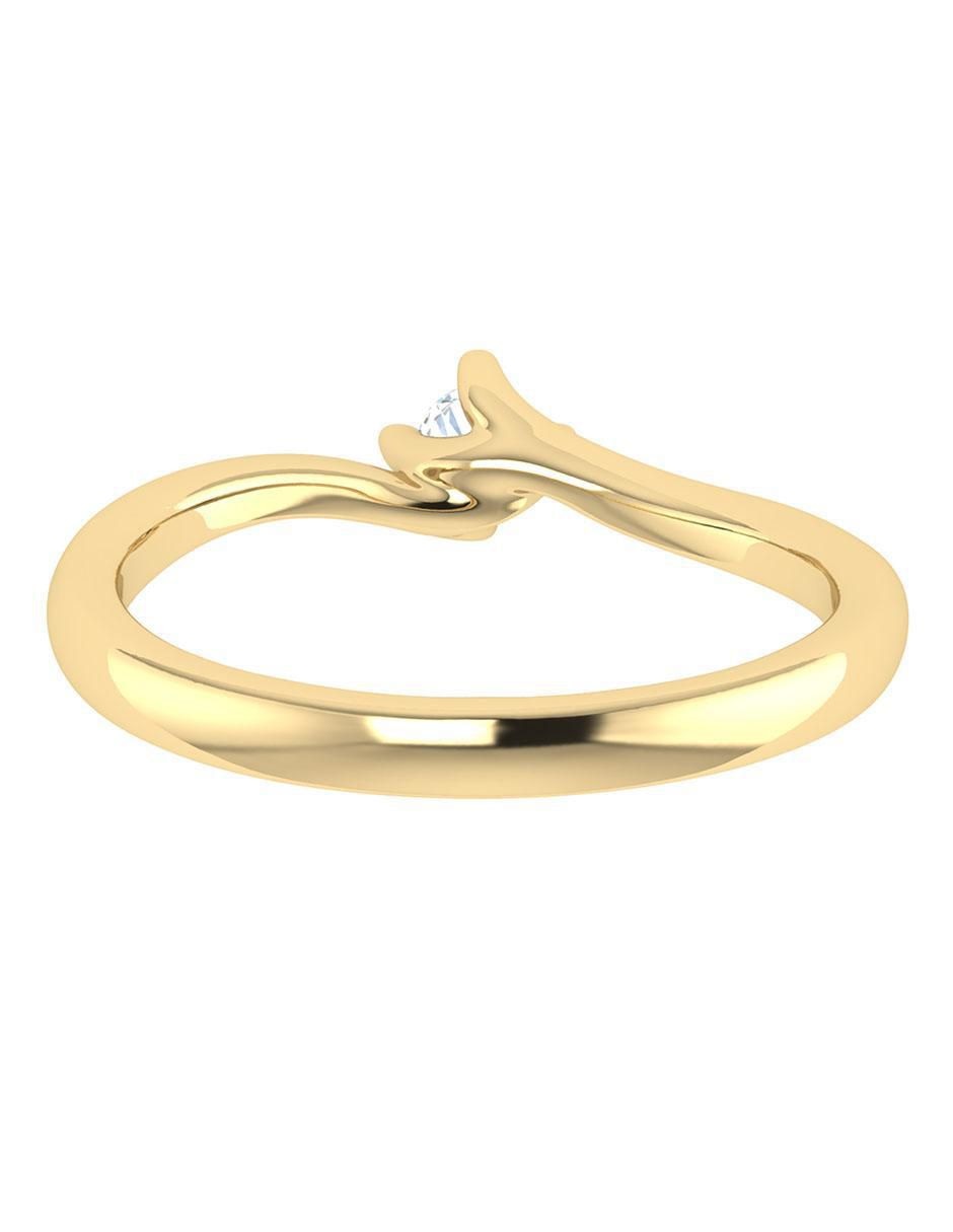 Argolla de oro 14 k diamante 3