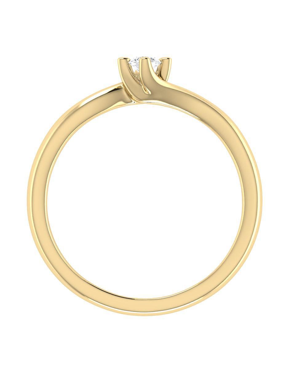 Argolla de oro 14 k diamante 2