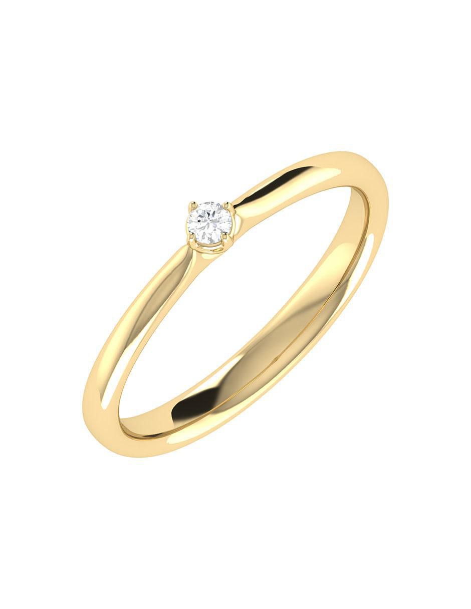 Argolla de oro 14 k diamante 5