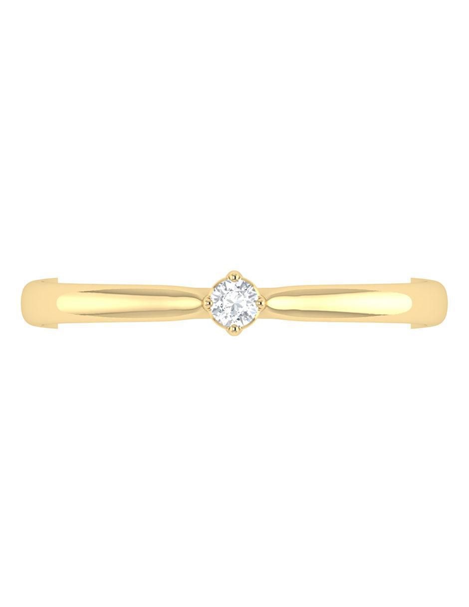 Argolla de oro 14 k diamante