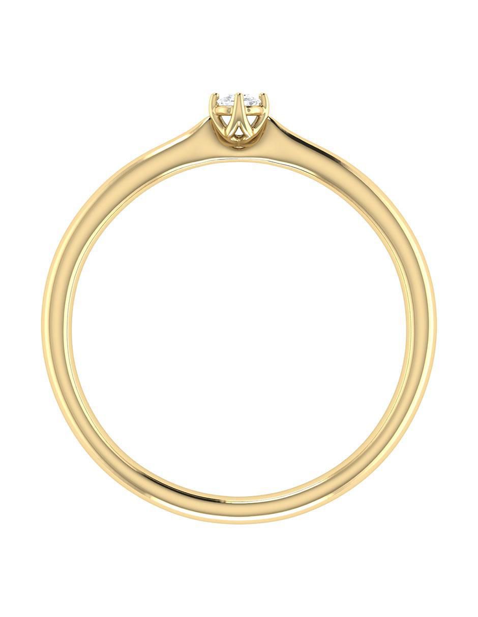 Argolla de oro 14 k diamante
