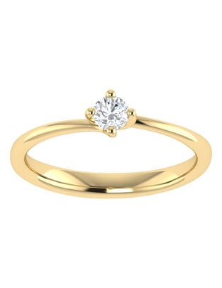 Argolla de oro 14 k diamante