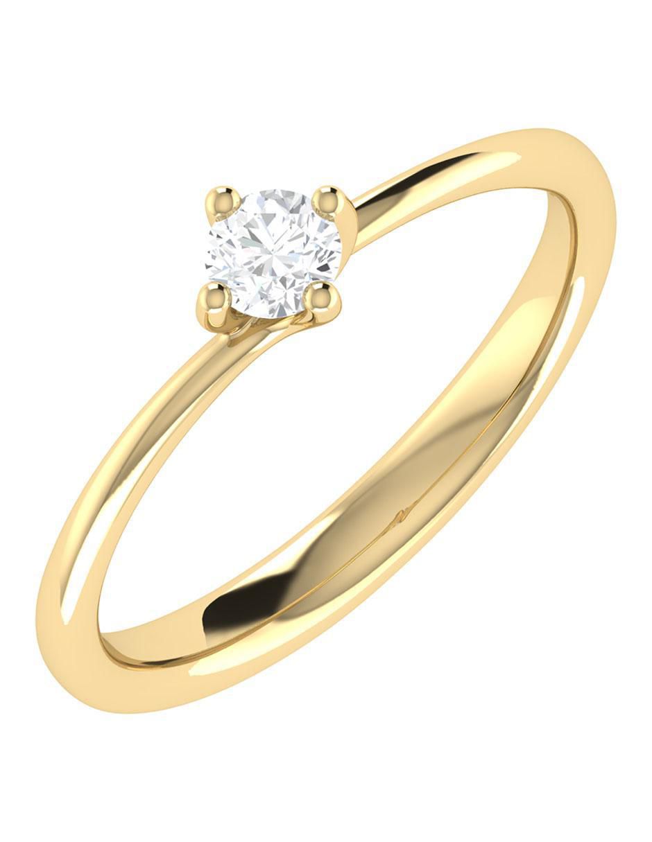 Argolla de oro 14 k diamante 5