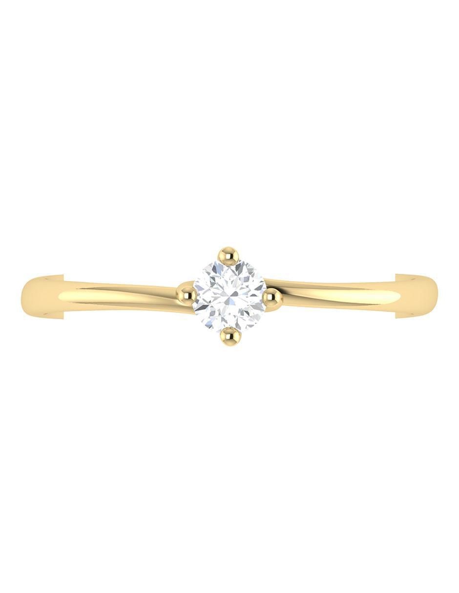 Argolla de oro 14 k diamante