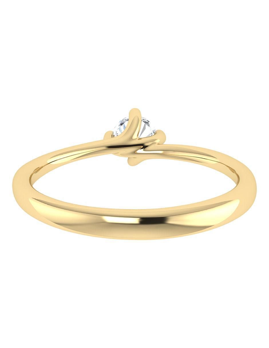 Argolla de oro 14 k diamante