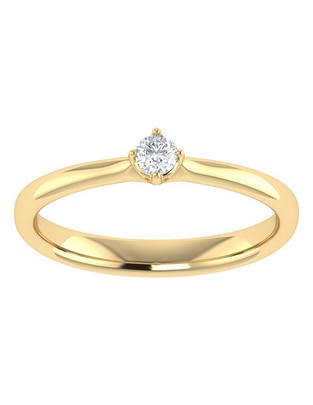 Argolla de oro 14 k diamante
