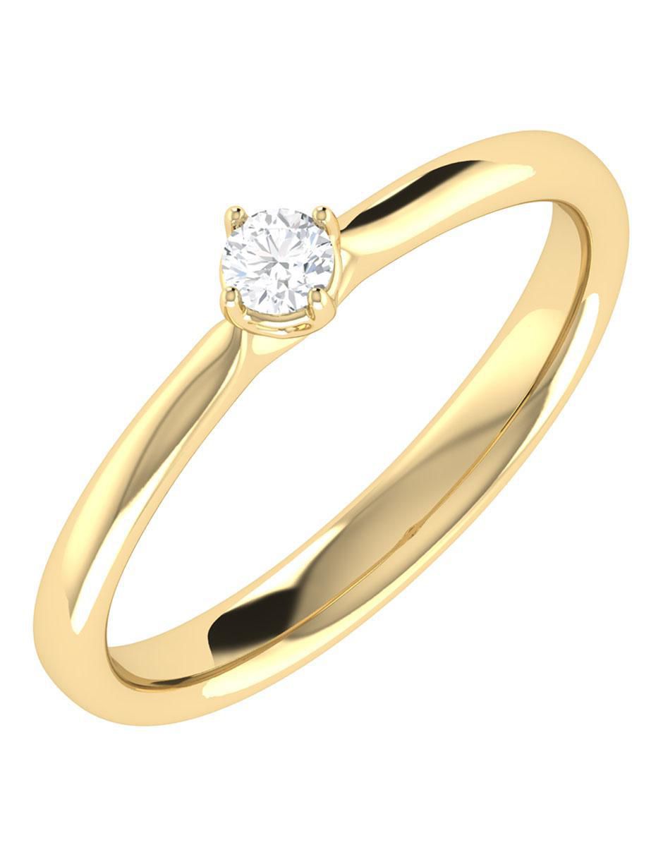 Argolla de oro 14 k diamante 5