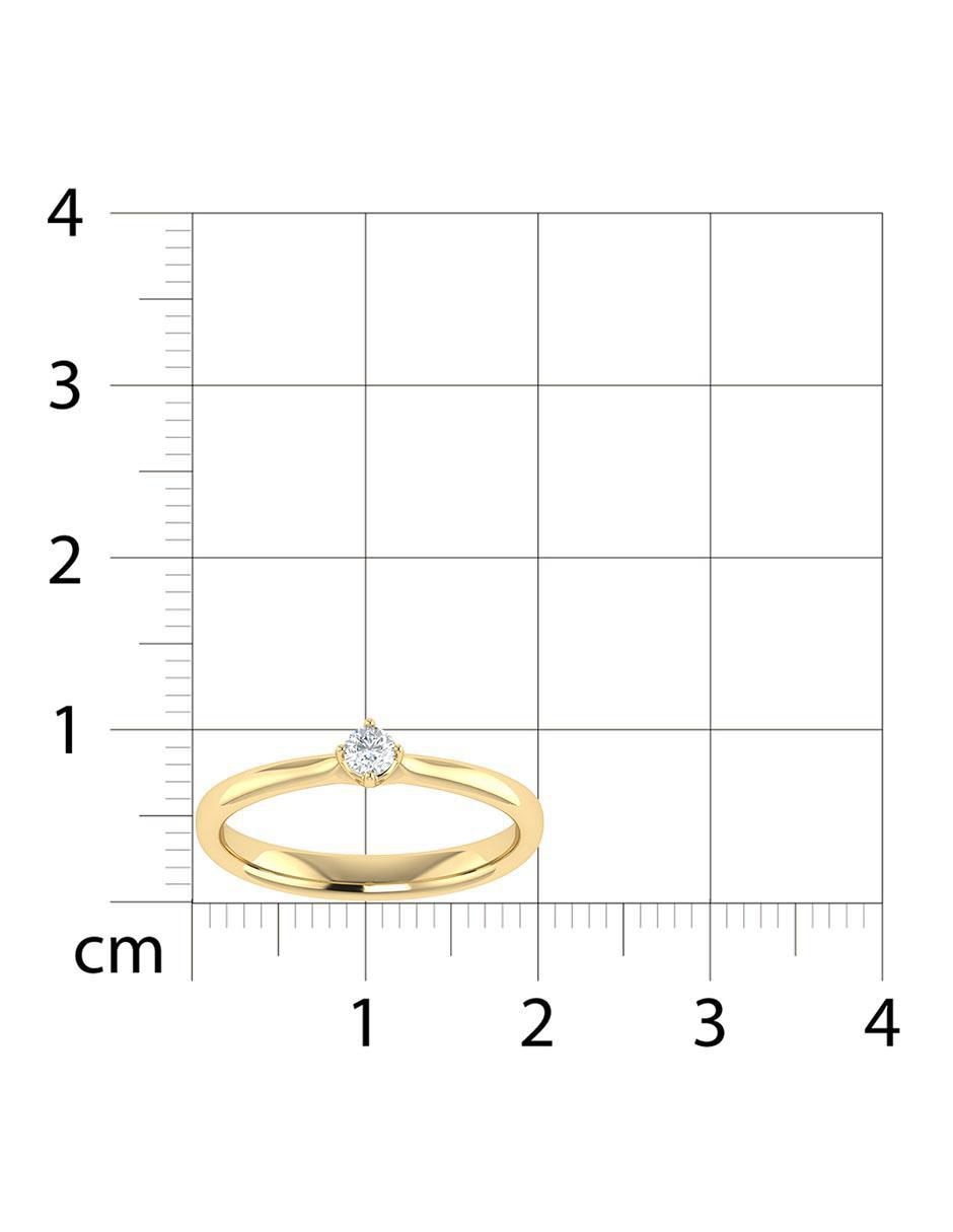 Argolla de oro 14 k diamante 7
