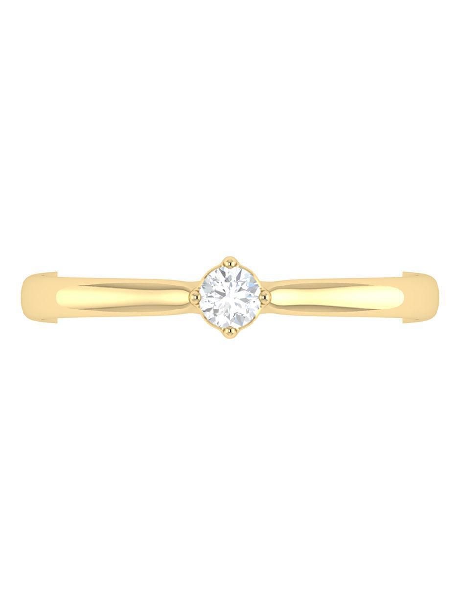 Argolla de oro 14 k diamante