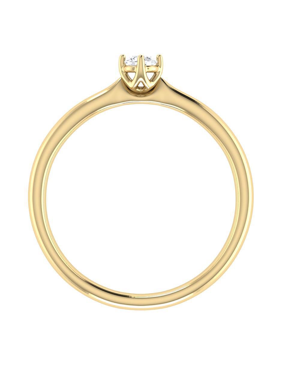 Argolla de oro 14 k diamante