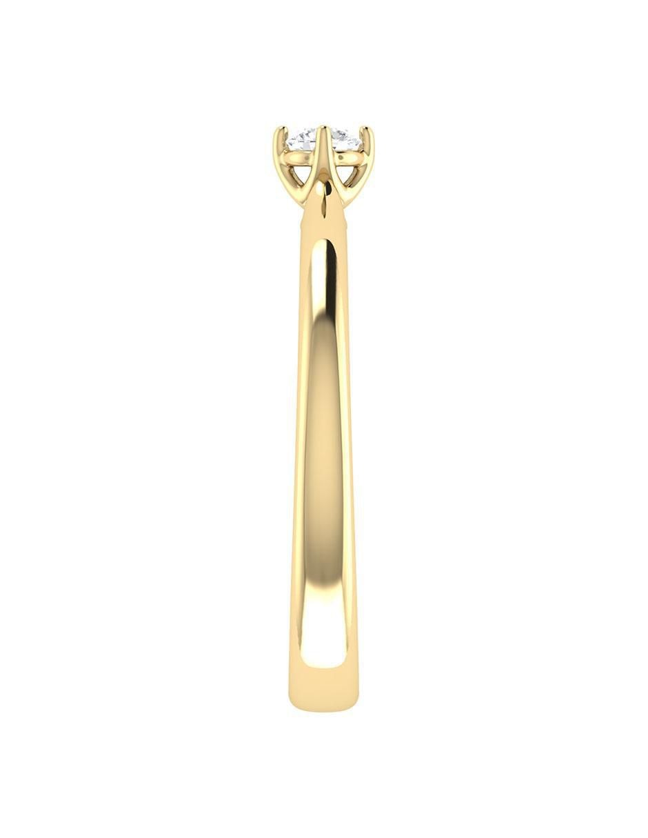 Argolla de oro 14 k diamante 6
