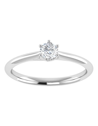 Argolla de oro blanco 14 k diamante Argolla de oro blanco 14 k diamante