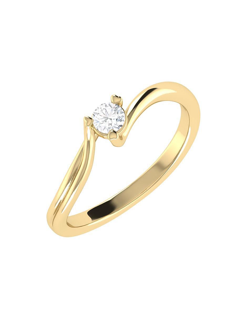 Argolla de oro 14 k diamante 5