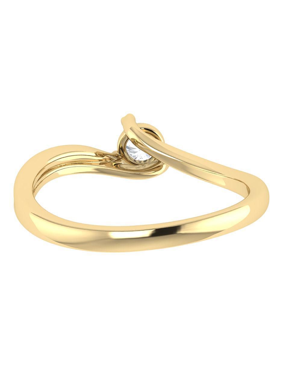 Argolla de oro 14 k diamante 3