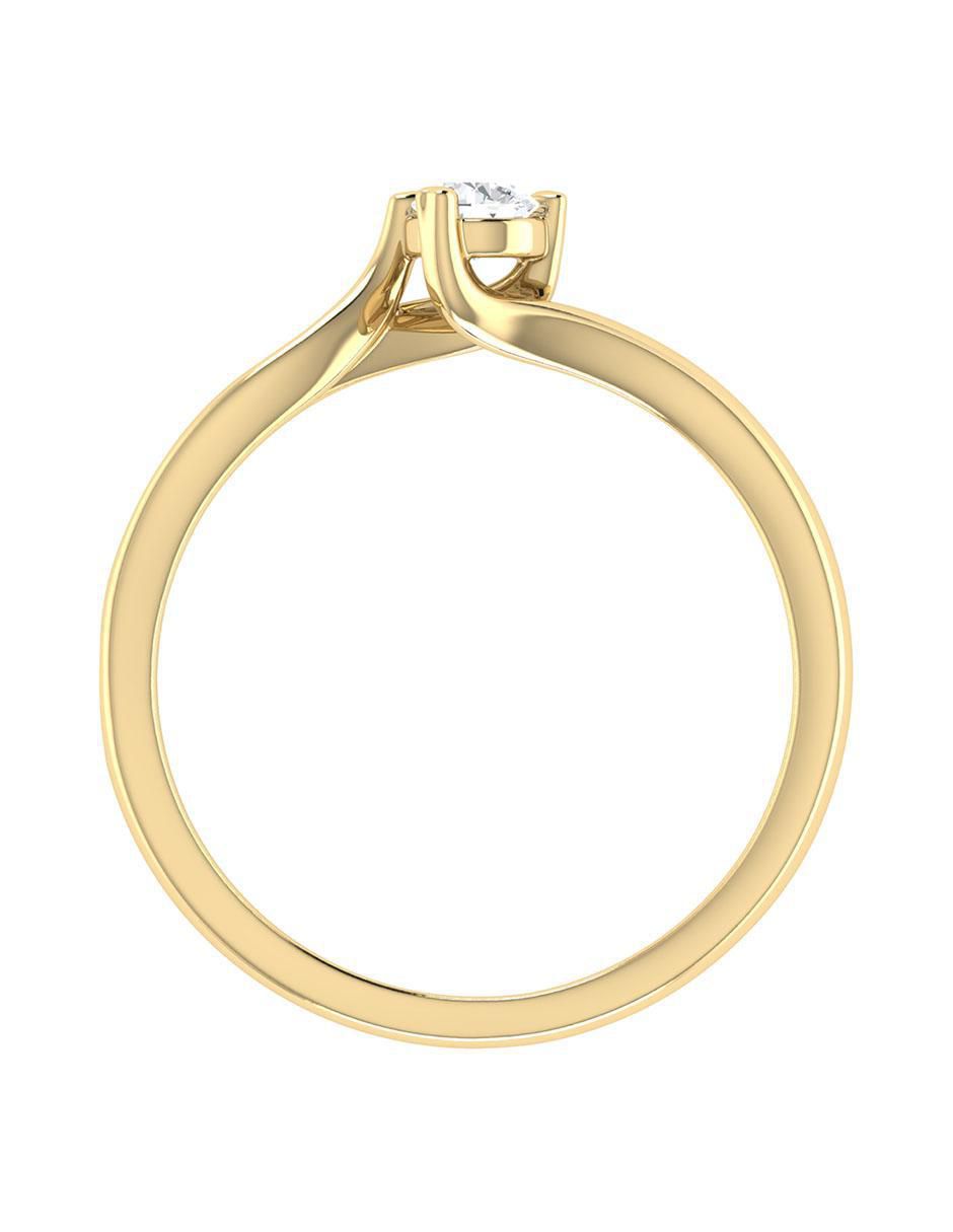 Argolla de oro 14 k diamante 2