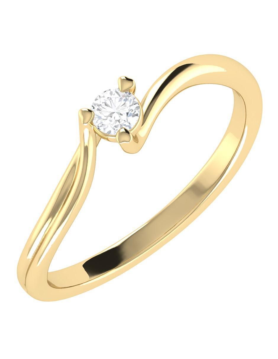Argolla de oro 14 k diamante 5