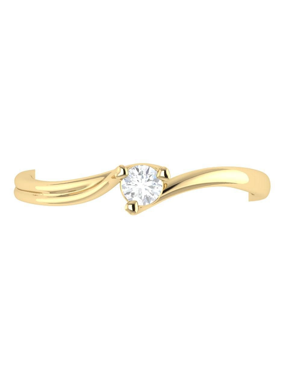 Argolla de oro 14 k diamante 4