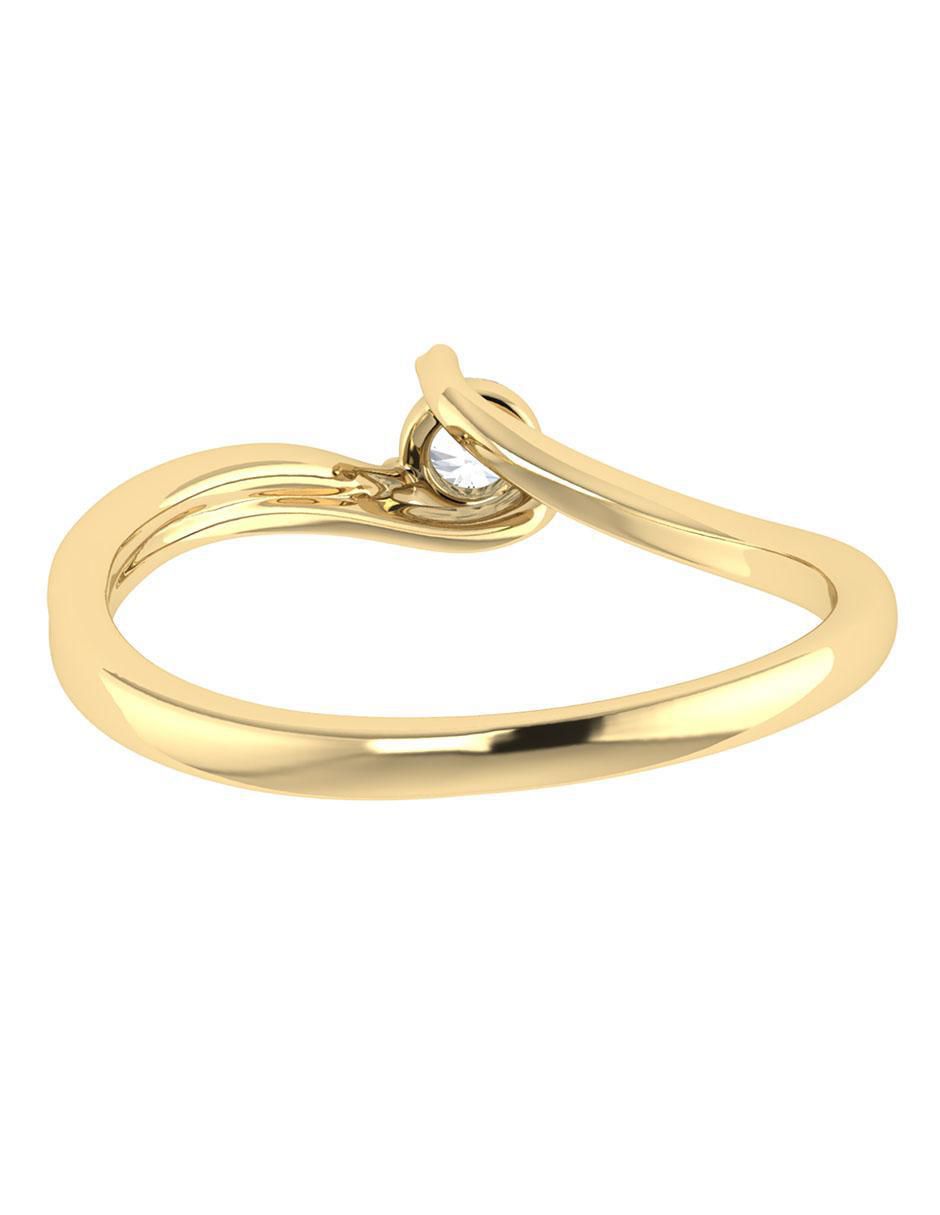 Argolla de oro 14 k diamante 3