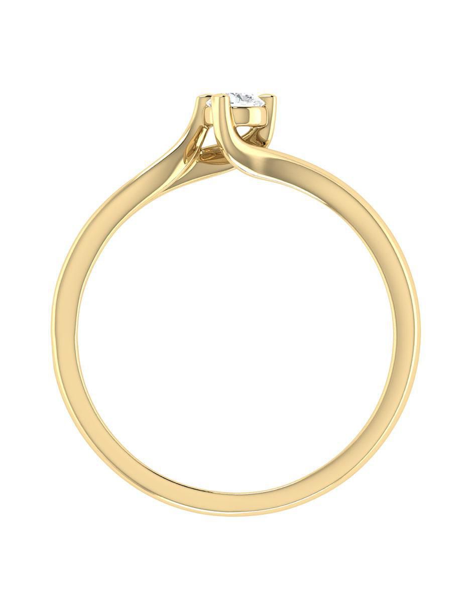 Argolla de oro 14 k diamante 2