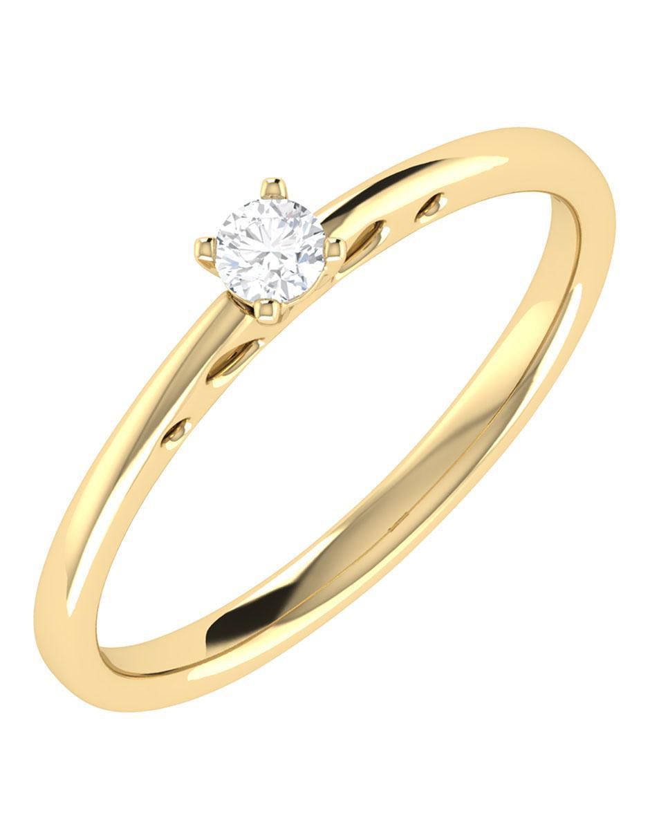 Argolla de oro 14 k diamante 5