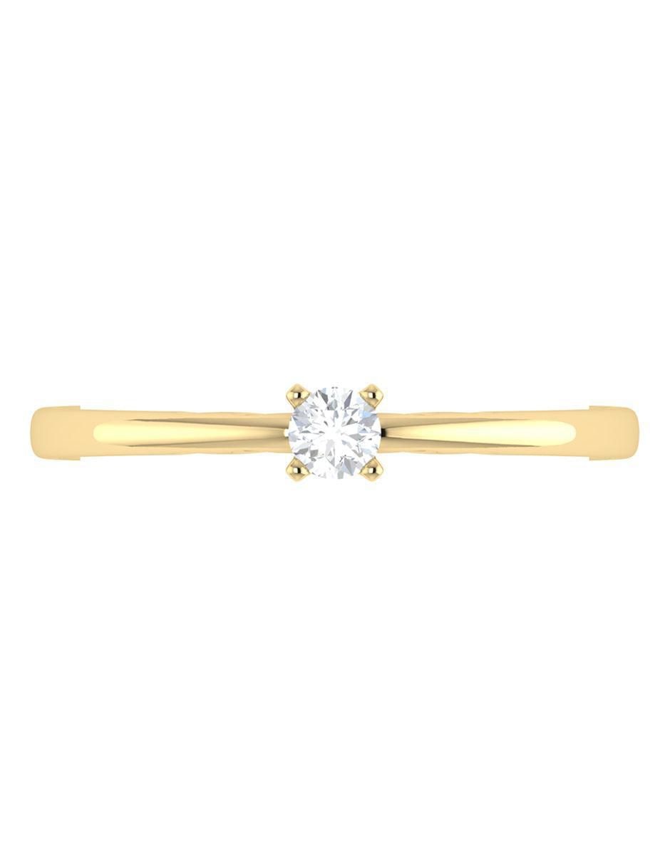 Argolla de oro 14 k diamante