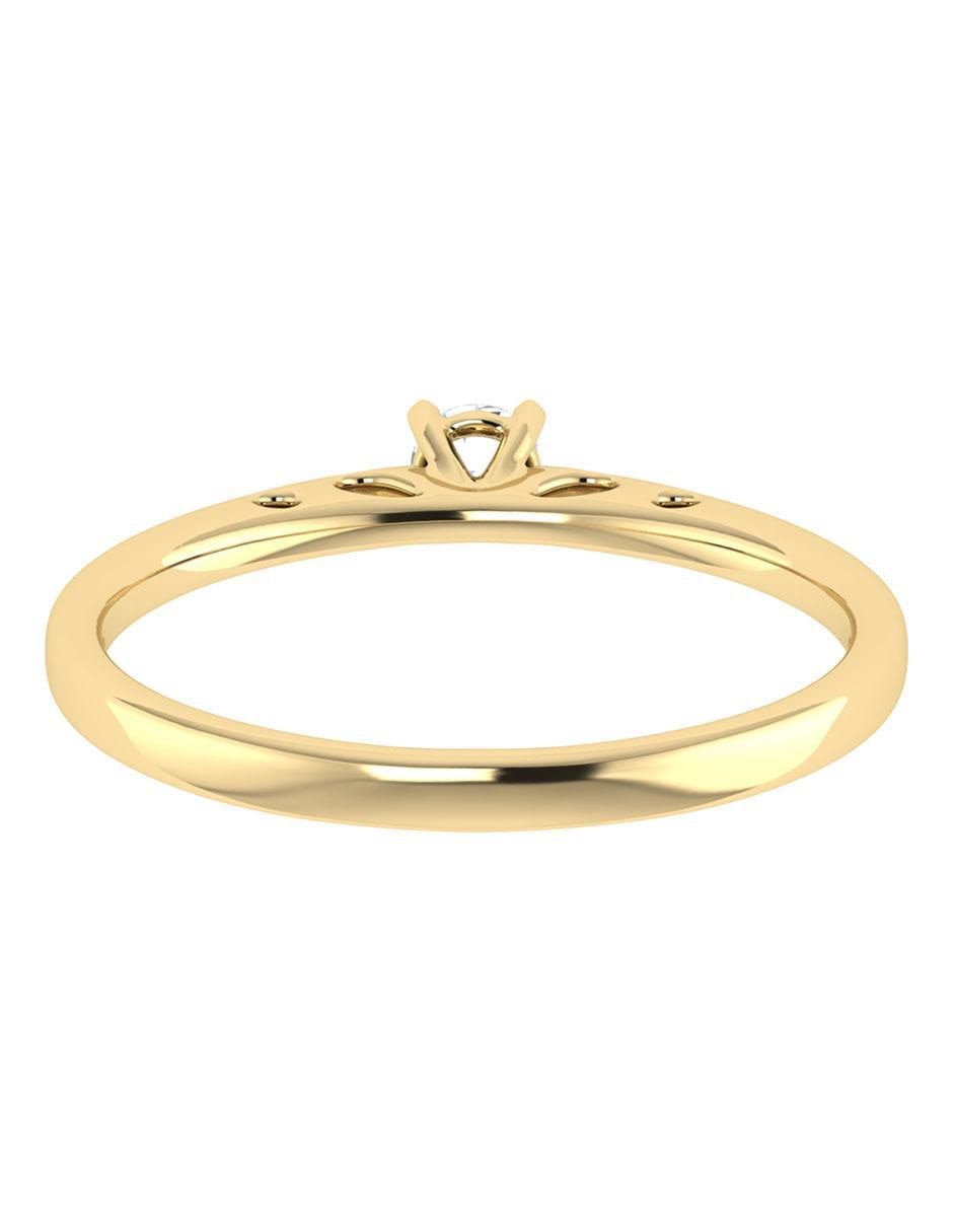 Argolla de oro 14 k diamante