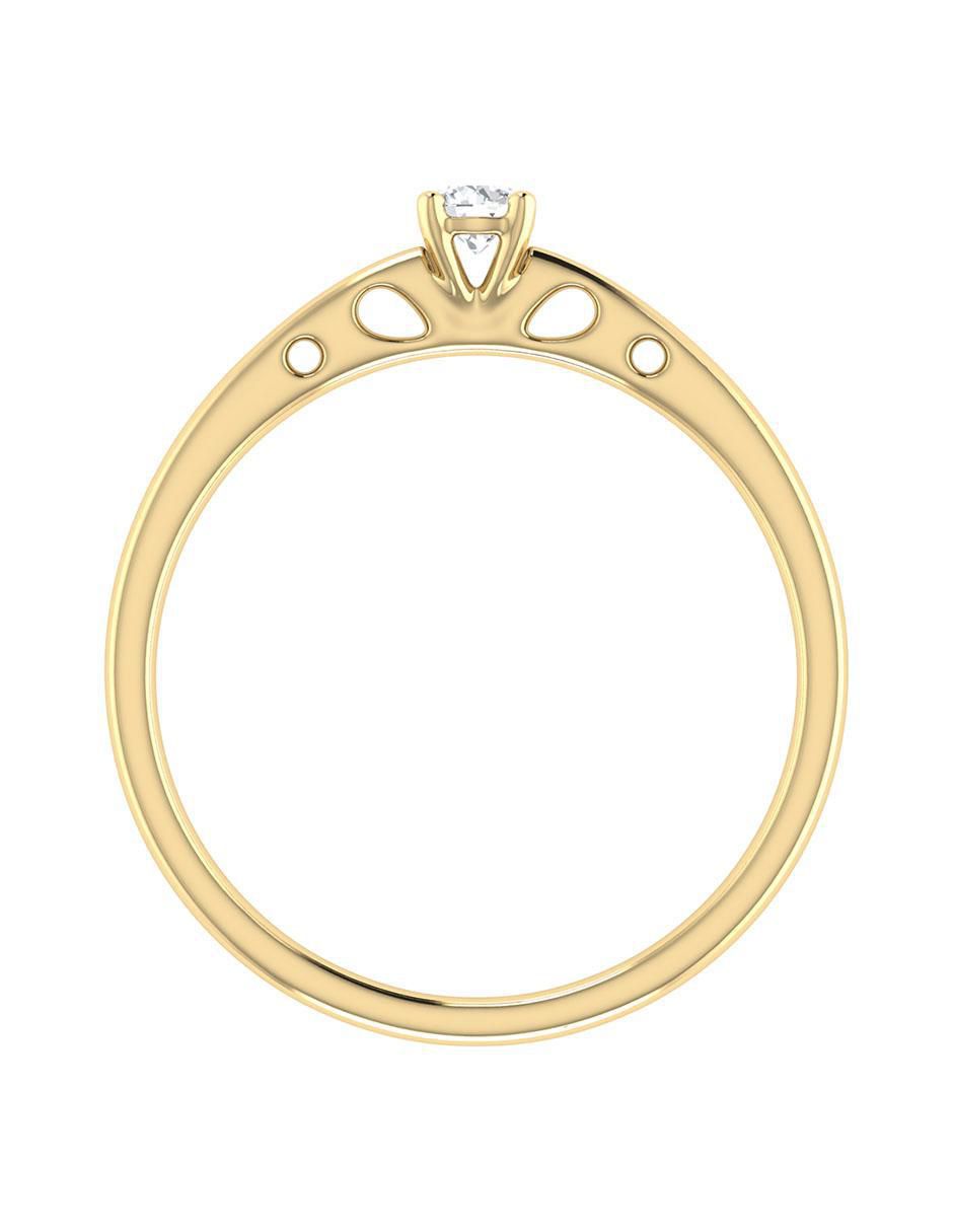 Argolla de oro 14 k diamante