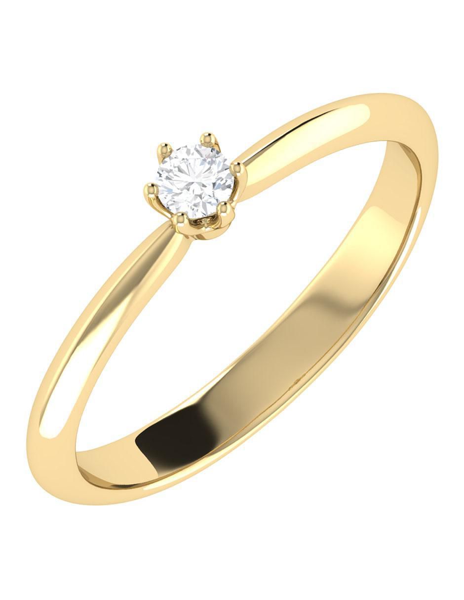 Argolla de oro 14 k diamante 5
