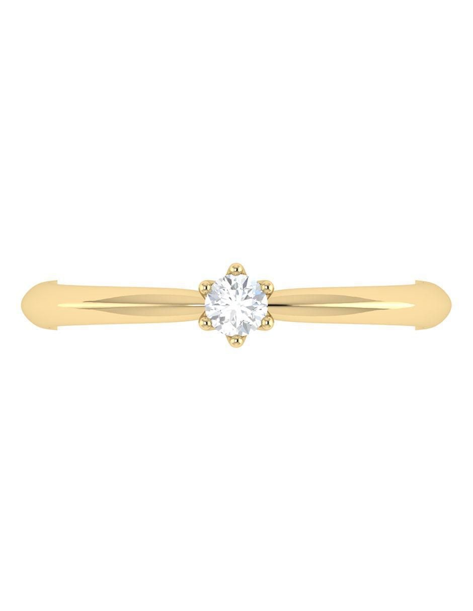 Argolla de oro 14 k diamante 4