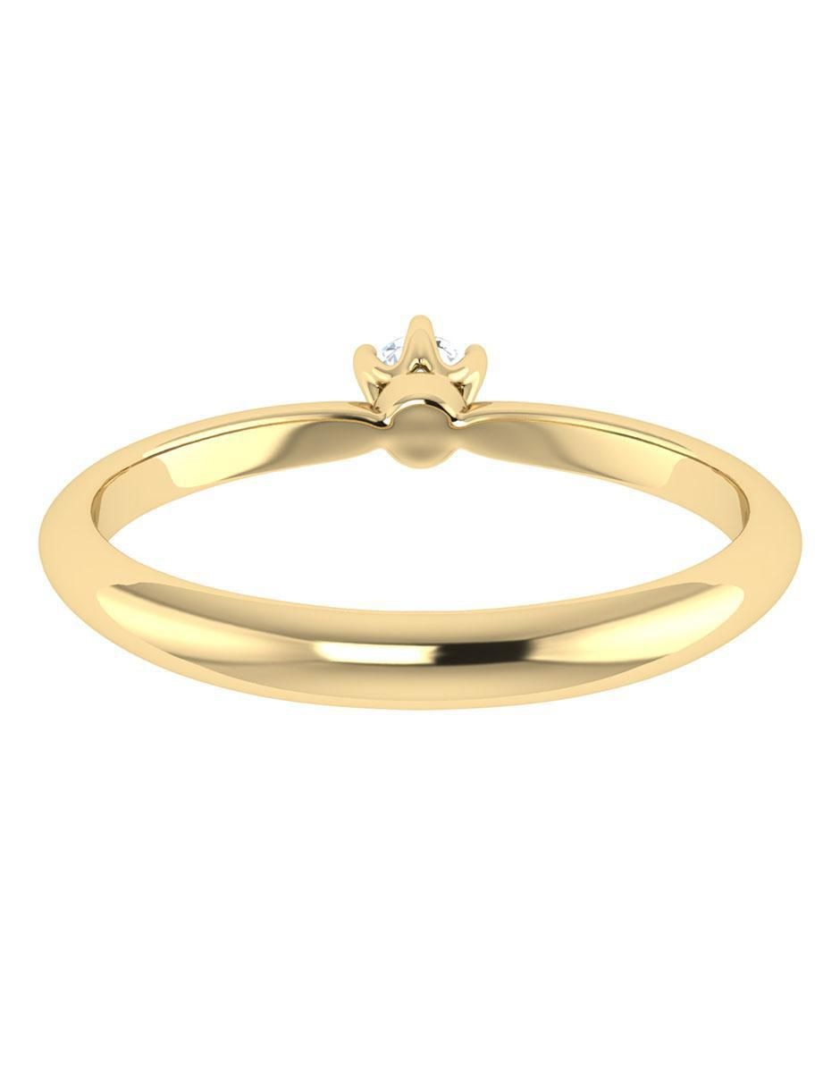 Argolla de oro 14 k diamante 3